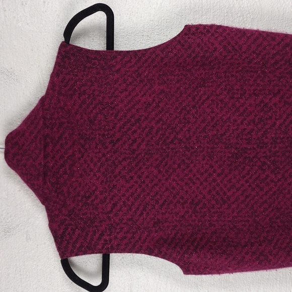 Classiques Entier Maroon Lambswool Angora Cowl Neck Sleeveless Sweater Top - Picture 8 of 12